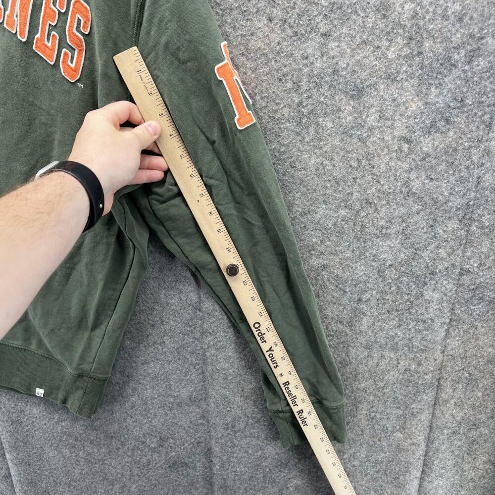 Miami Hurricanes Sweater Men Large Pullover Green 1/4 Zip Sweatshirt VTG 47’ - Picture 9 of 14